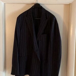 J. Crew Ludlow Navy Blue Pinstripe Jacket